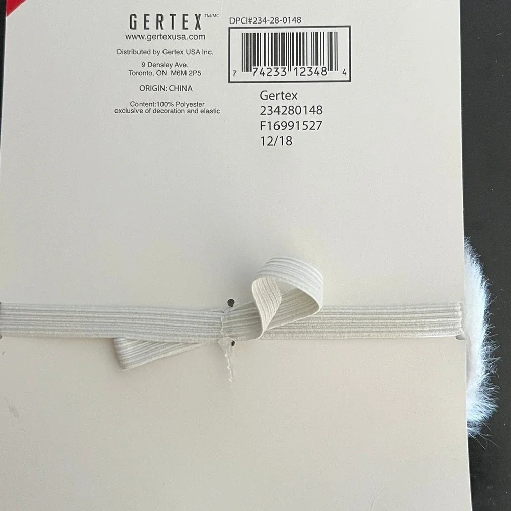 Gertex Bunny Mask & Tail Set Kids O/S White Brand New Faux Fur Costume